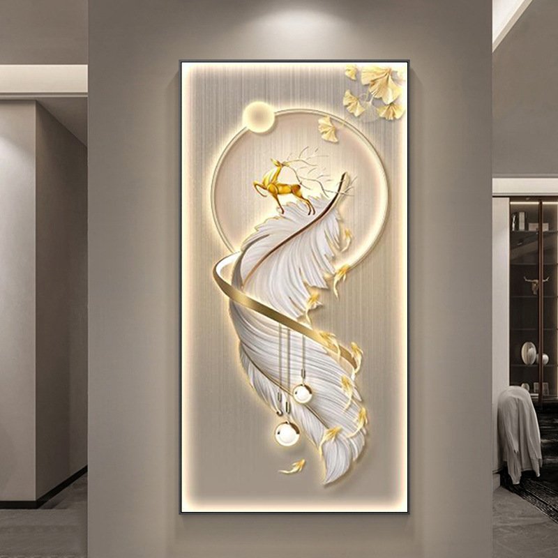 Newly Design Modern Home Decor Crystal Porcelain With Led Lights pictures lamps decor luxury crystal art diamond painting