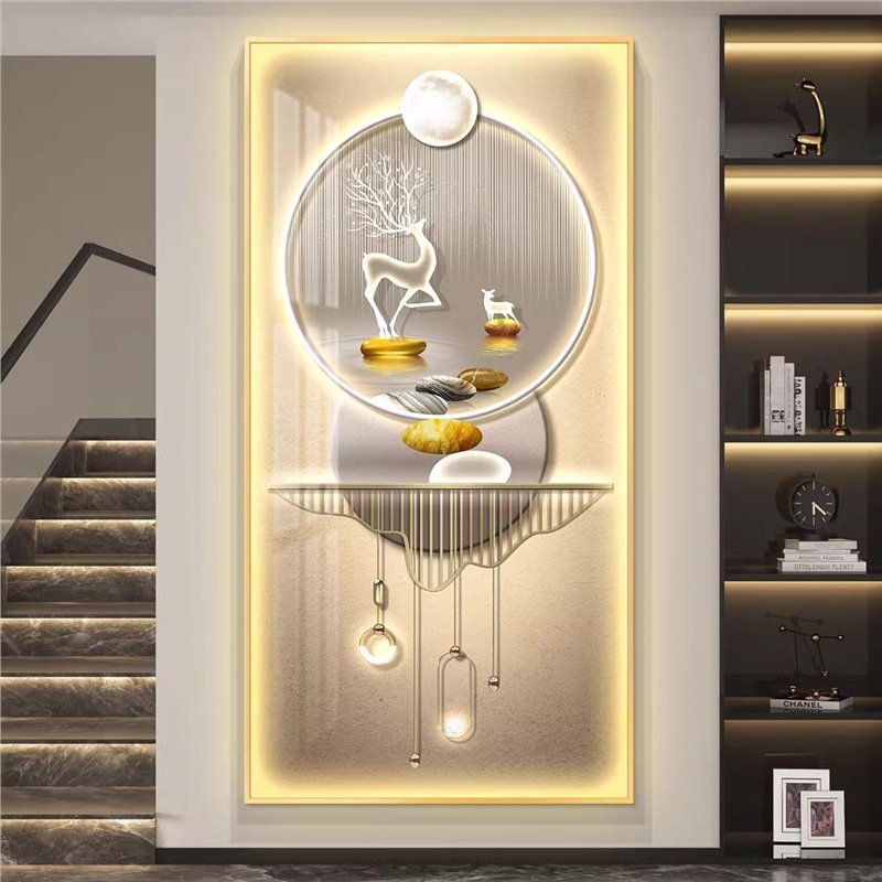 Newly Design Modern Home Decor Crystal Porcelain With Led Lights pictures lamps decor luxury crystal art diamond painting