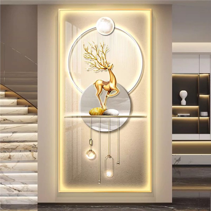 Newly Design Modern Home Decor Crystal Porcelain With Led Lights pictures lamps decor luxury crystal art diamond painting
