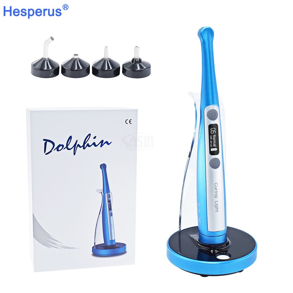 Wide spectrum Dental Curing Light Dolphin Built-in light meter LED Light Cure Cordless Teeth Whitening Machine Dentistry Tool