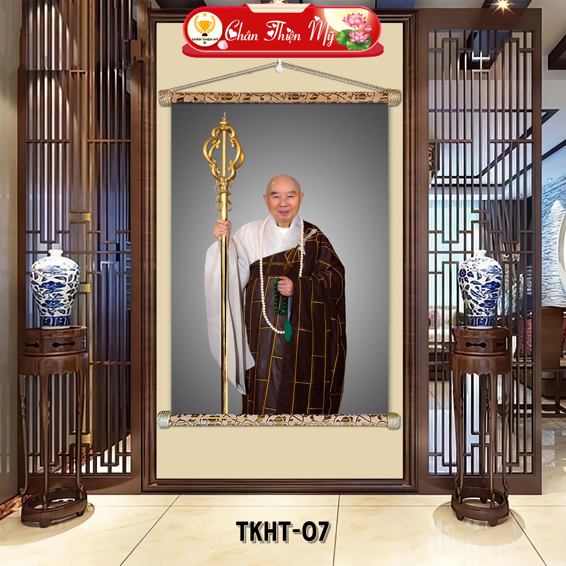 Enlightened monk painting high definition living room decoration