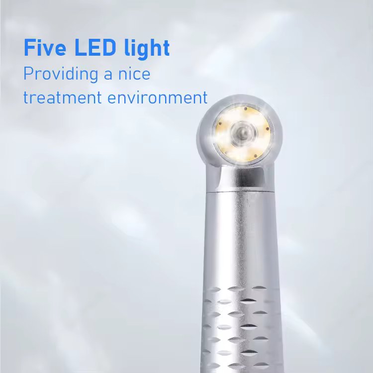 Design Shadowless Dental High-speed Handpiece Construction Turbine Electric Power Source with Metal Steel ISO Certified New Ce