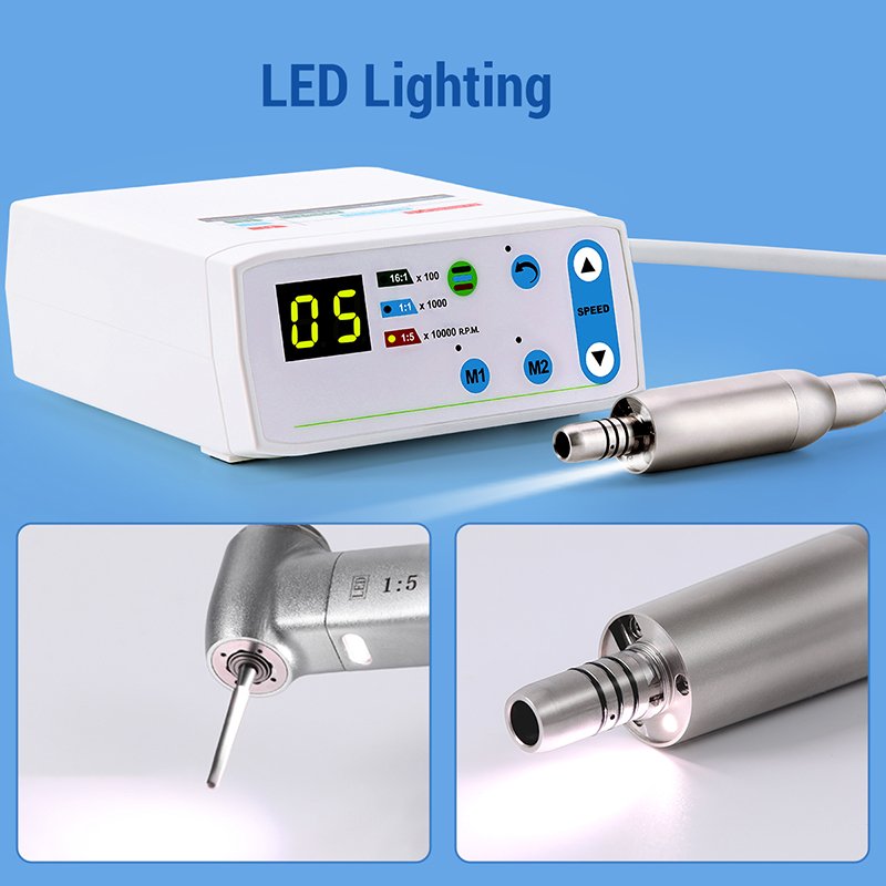 Factory Price Medical Dental LED Brushless Electric micro motor for 2 hole/4 hole handpiece tubing
