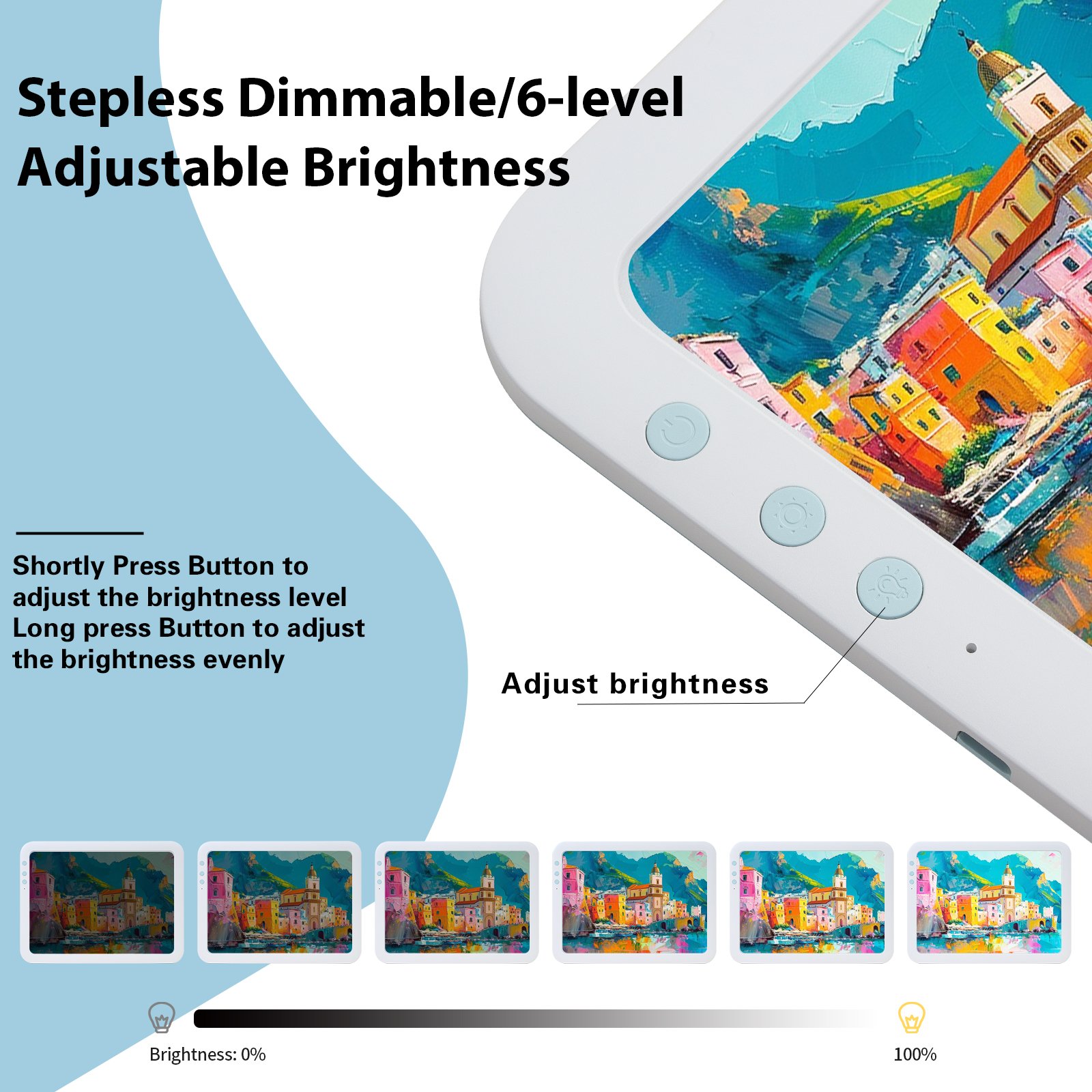 Architectural Kids Children Cartoon 6 Level Dimmable Portable Light Up Drawing Box Copying Board Tracing Led Light Pad