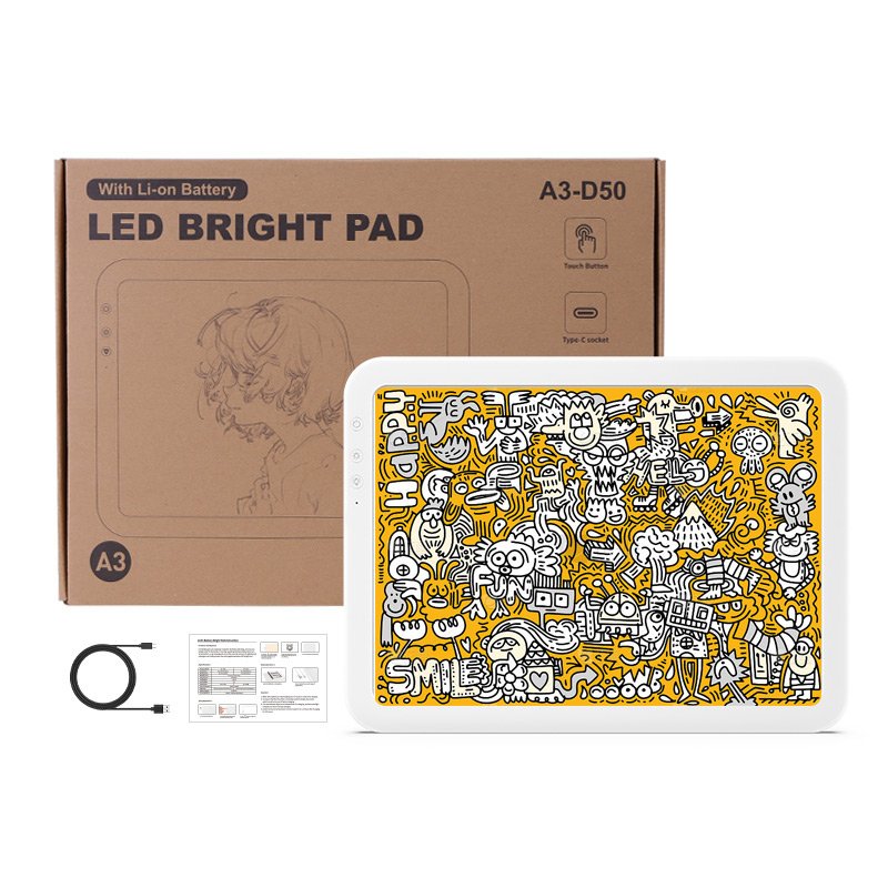Architectural Kids Children Cartoon 6 Level Dimmable Portable Light Up Drawing Box Copying Board Tracing Led Light Pad
