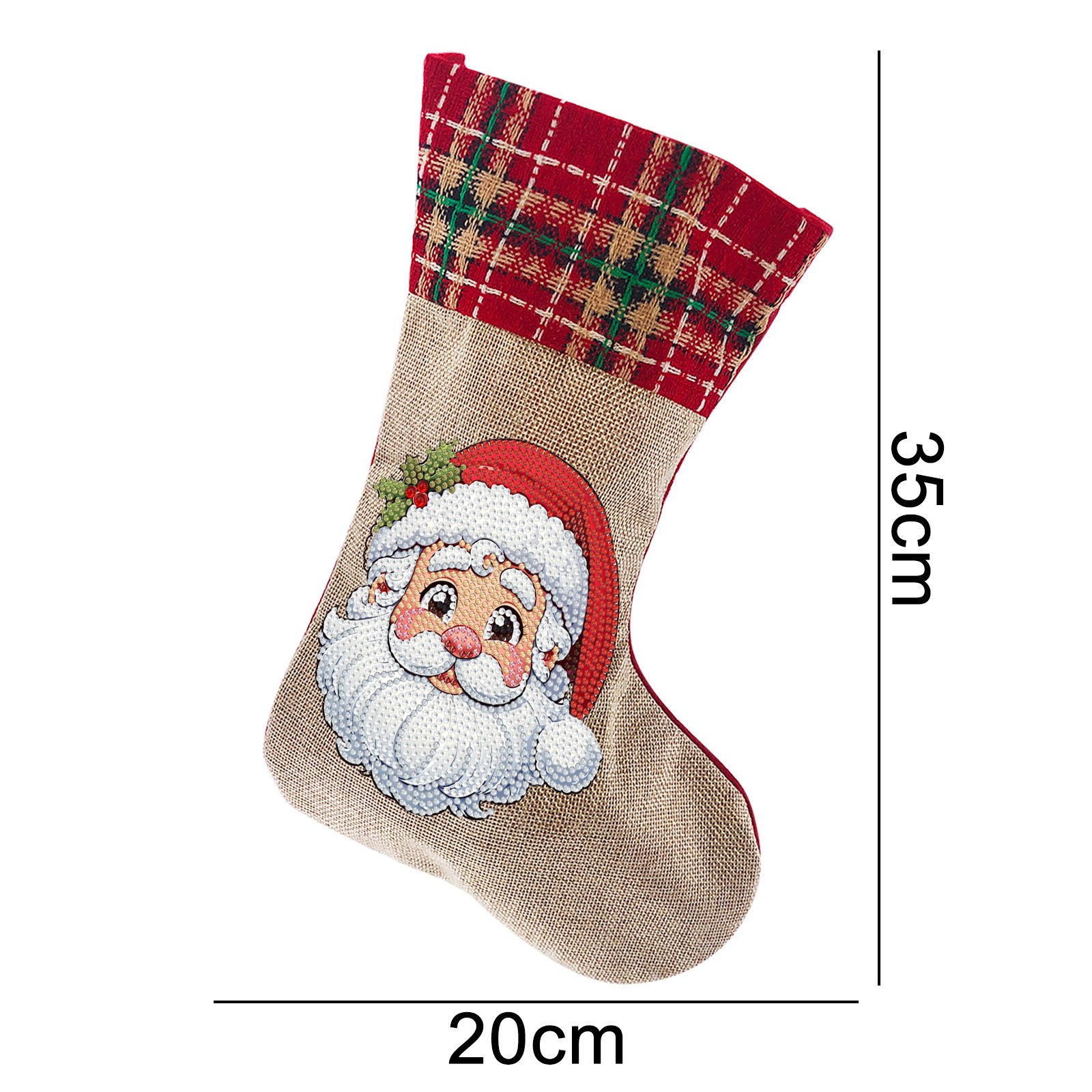 Christmas Tree Socks DIY Rhinestone Diamond Painting Fireplace Hanging Stockings Diamond Art Candy Gift Bag