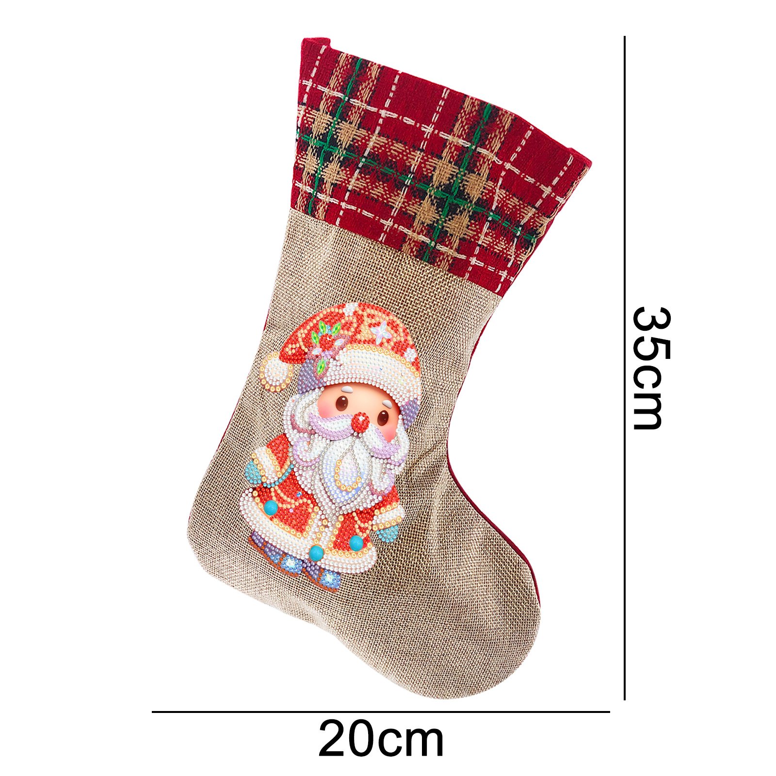 Christmas Tree Socks DIY Rhinestone Diamond Painting Fireplace Hanging Stockings Diamond Art Candy Gift Bag
