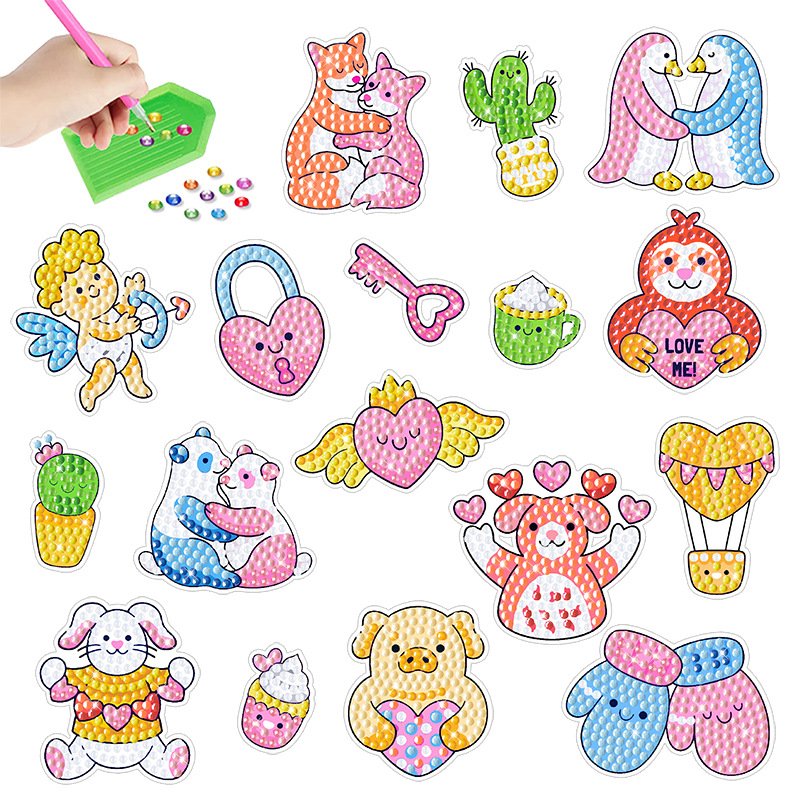 Hot Selling Diamond painting casual paste DIY decoration sticker children's butterfly animal sticker
