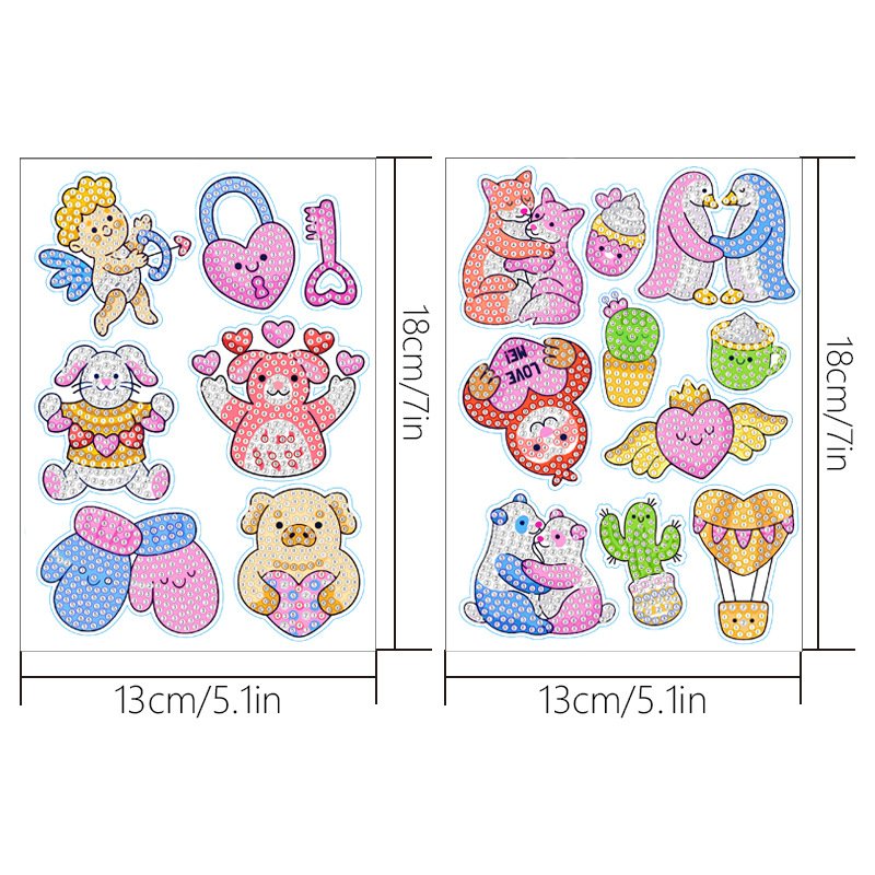 Hot Selling Diamond painting casual paste DIY decoration sticker children's butterfly animal sticker