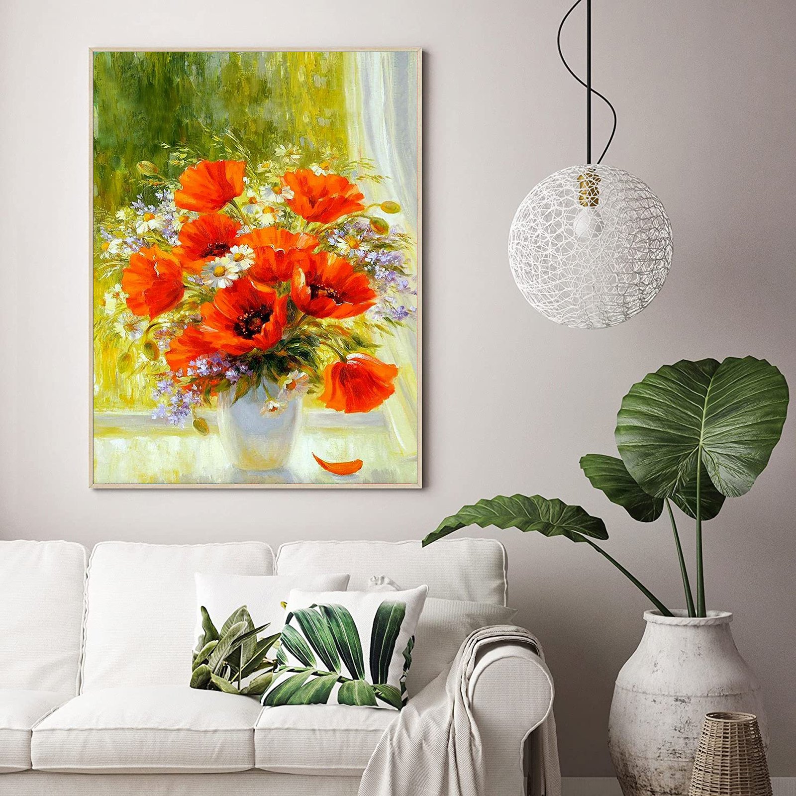 Gem Art Kits Accessories Full Drill Kit Flowers Diamond Painting Kits 5D DIY Diamond Art for Adults and Kids