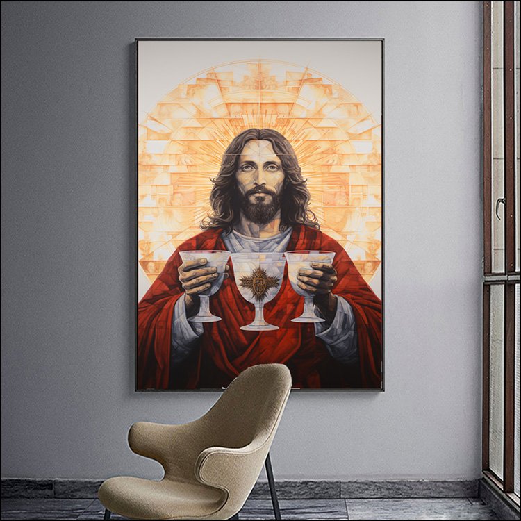 Jesus Portrait Christianity Decor Painting on Canvas Art murals Modern Religion Arts LED diamond paintings