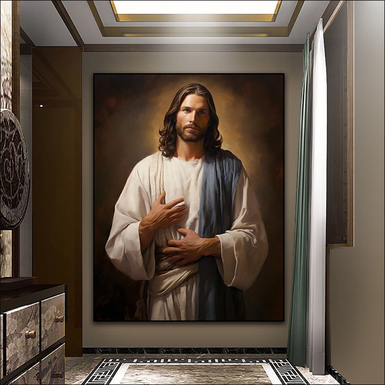 Jesus Portrait Christianity Decor Painting on Canvas Art murals Modern Religion Arts LED diamond paintings