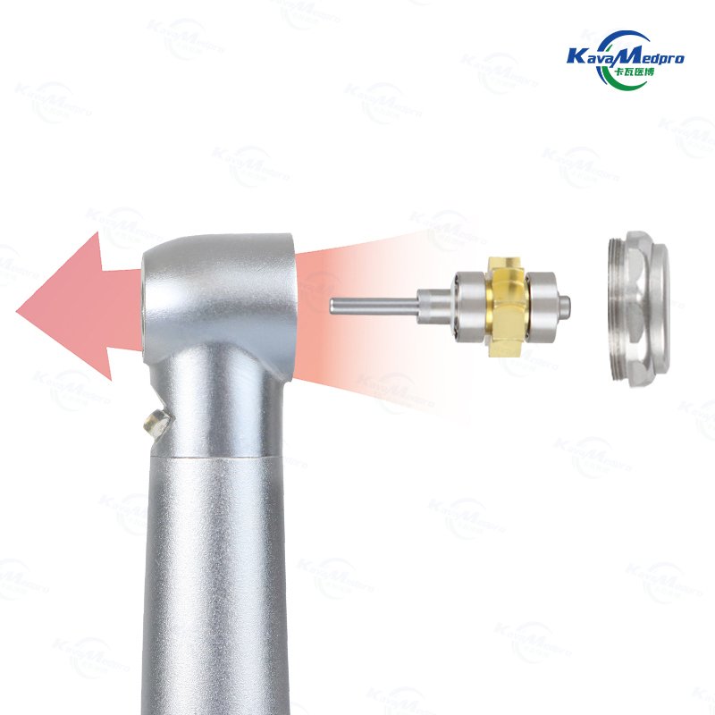 Dental LED High Speed Handpiece 4 Hole Standard Head Air Turbine E-Generator Ceramic Bearing Dentist Tips Triple Water Spray