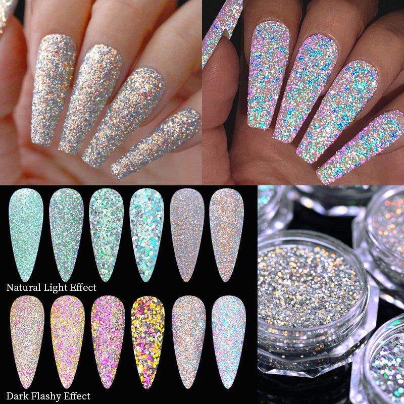Sparking Outdoor Tumbler Craft Painting Epoxy Resin Diamond Pigment Disco Reflective Chunky Glitter Bulk Polyester Nail Glitter