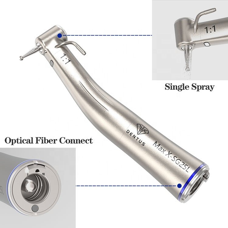 Surgical Dental 1:5 Increasing Contra Angle Handpiece LED Water Irrigation SG95L electric micromotor angl contra dental