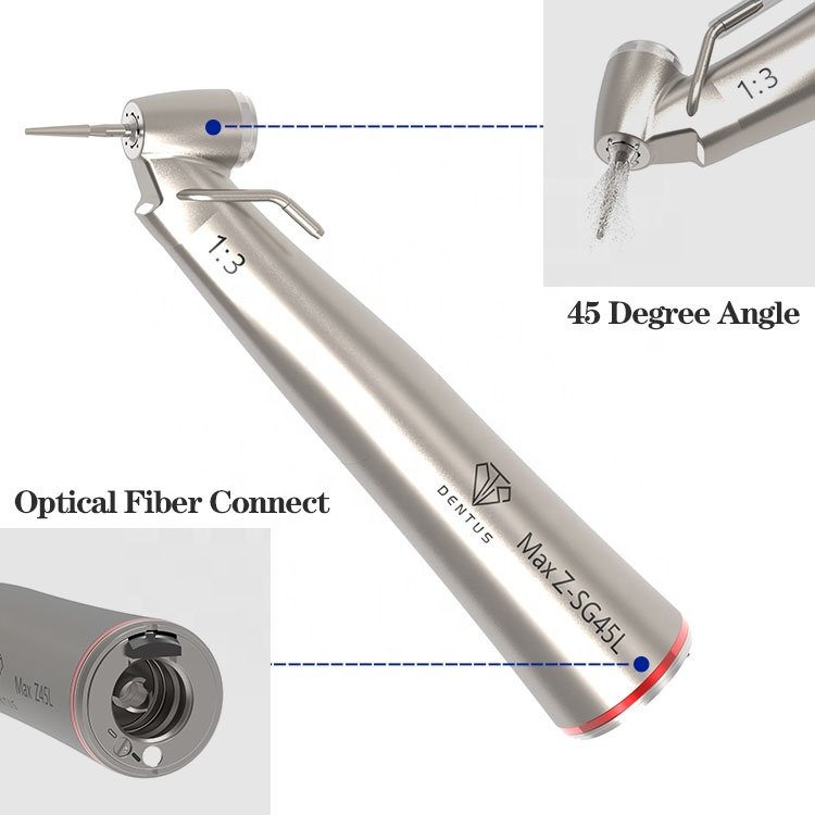 Surgical Dental 1:5 Increasing Contra Angle Handpiece LED Water Irrigation SG95L electric micromotor angl contra dental