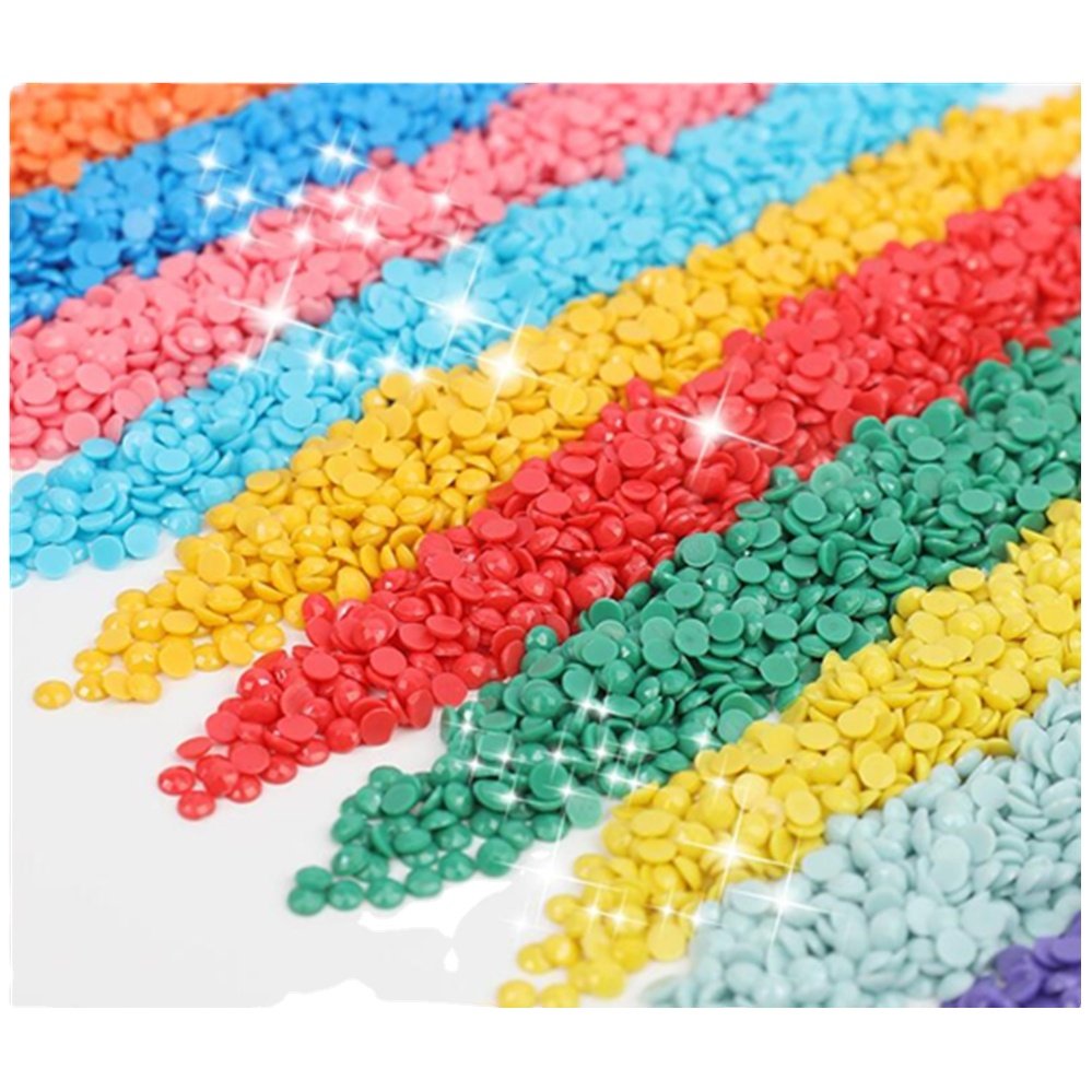 G-82 DMC 447 Acrylic Round Diamond Drill 2.8mm 447 DMC Color Rhinestones Accessories Acrylic Diamond Painting Drill