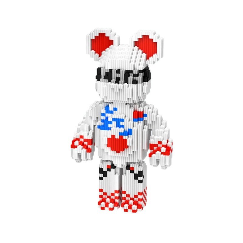 2024 new Fashion 12cm Bearbrick Micro Building Blocks Diy Assembly Painting Bear For Children Bear Blocks Diamond Micro Bricks