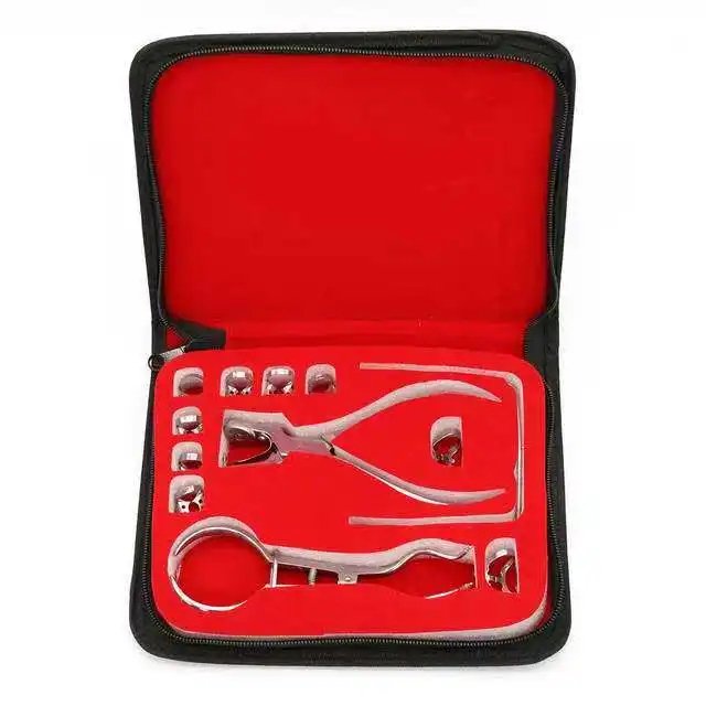 Premium quality Dental Rubber Dam Kit of 12 pieces Rubber Dam Kit Frame Punch Clamps Orthodontic Dental surgical Instruments