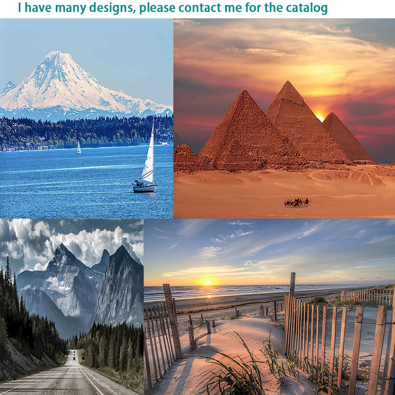 Full Color Custom DIY 5D Diamond Dot Painting Colorful Landscape Personalized Customized Gift by Number Kits
