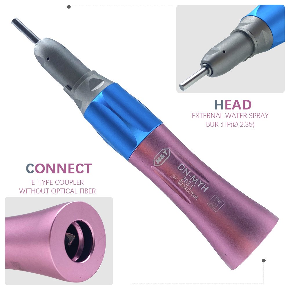dental equipment EX203C colorful low speed External Water Spray 2 holes 4 holes air motor contra angle straight handpiece kits