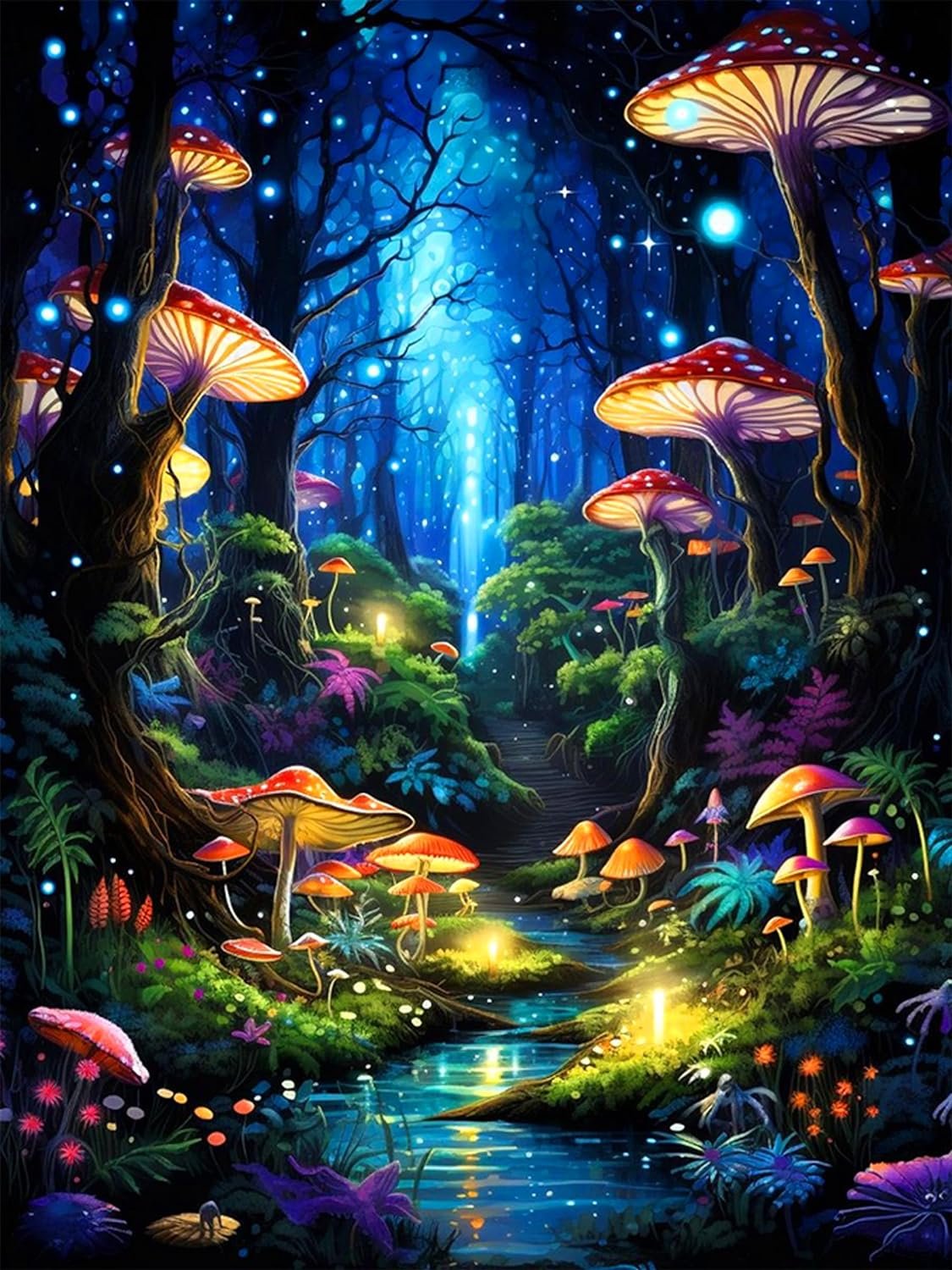 Adult Colorful Forest Diamond Painting Mushroom Diamond Art Home Wall Decoration Perfect Relaxation wall decor for home luxury