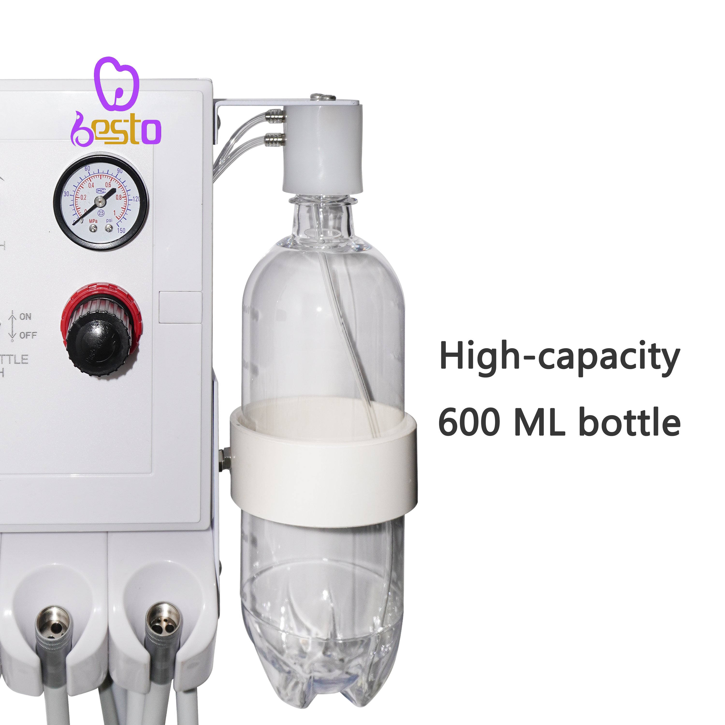 One Water Bottle Portable Dental Turbine Unit HandPiece Compressor Dynamic Portable Dental Chair