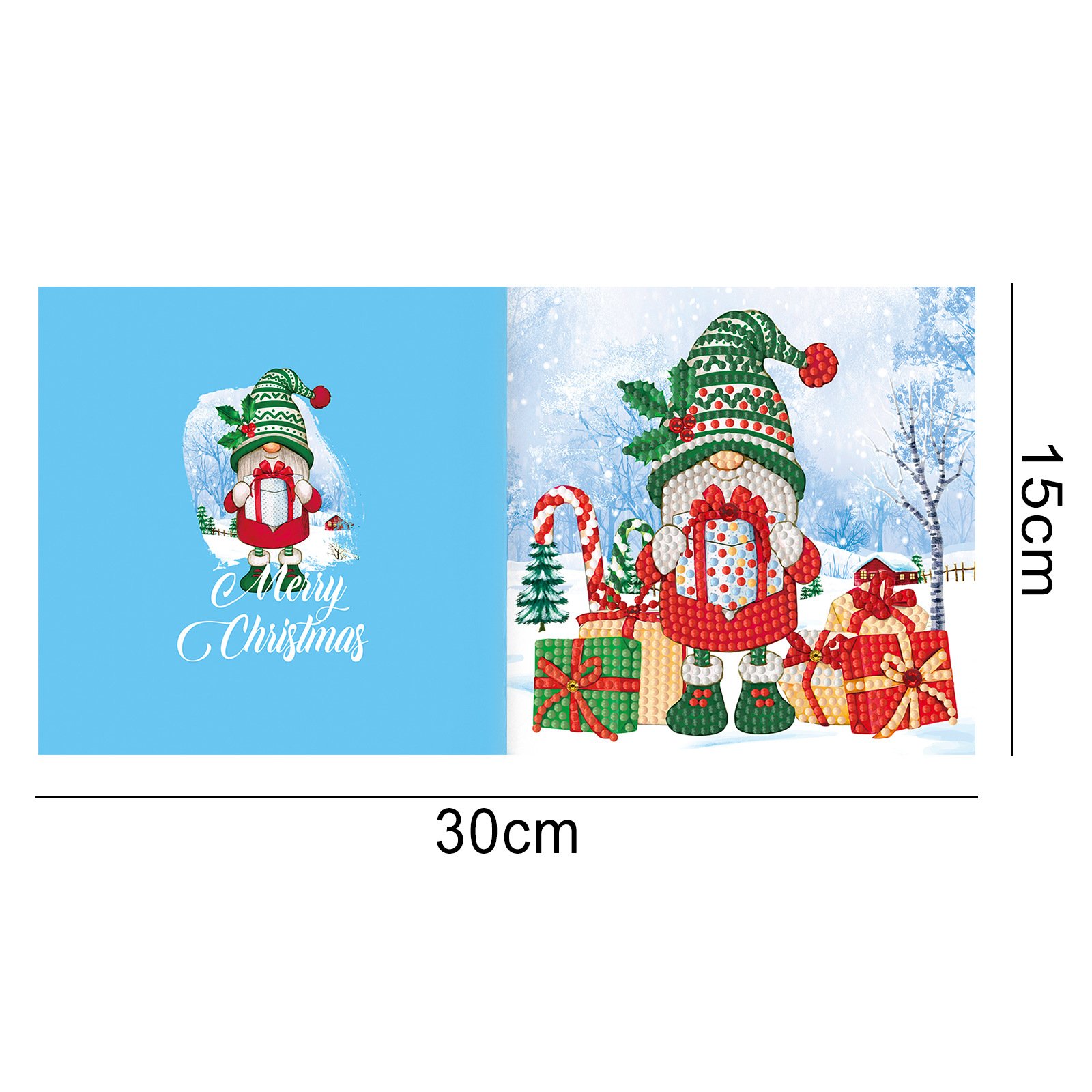New Christmas Greeting Cards Diy 5d Diamond Painting For Christmas Gift 12 Pcs Each Set