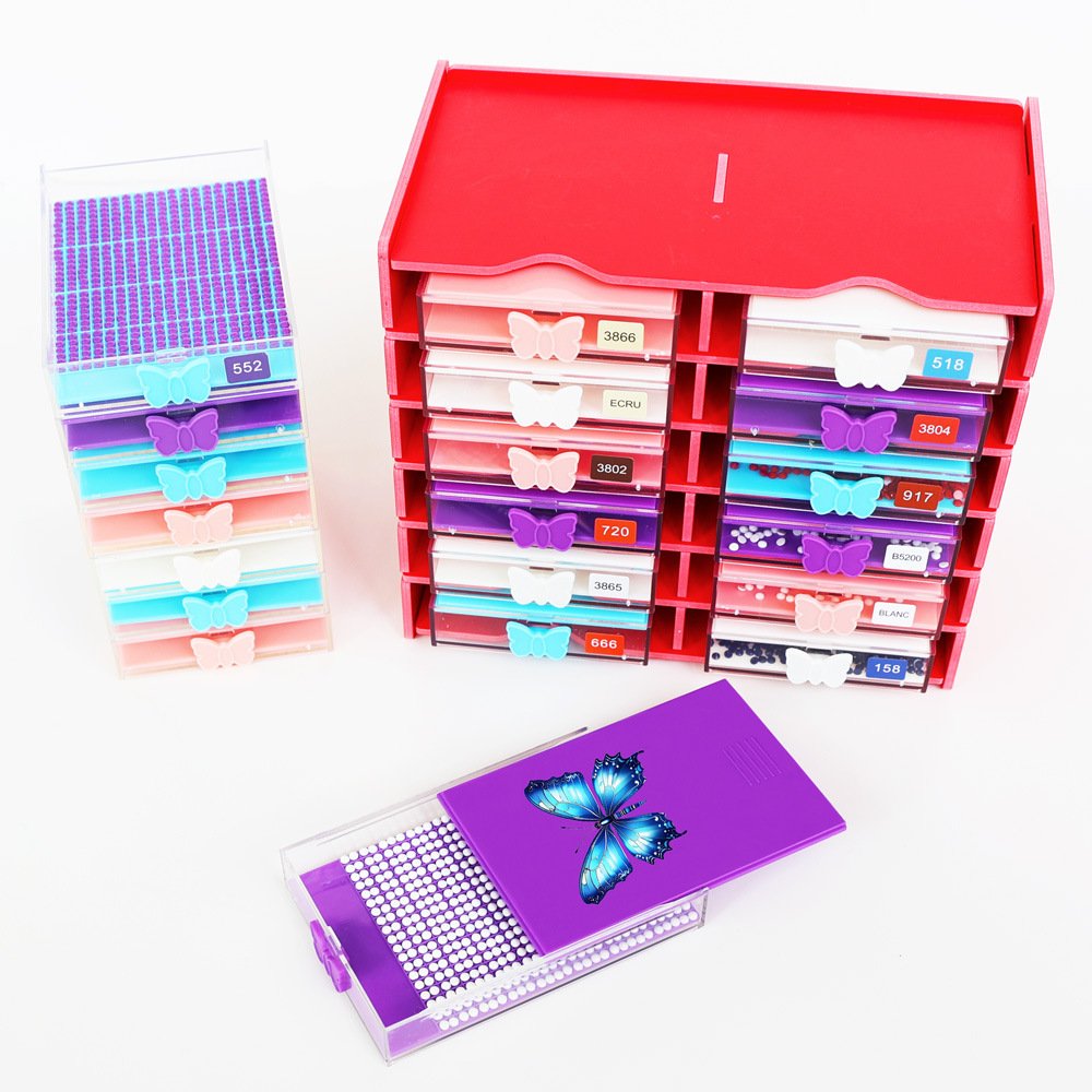R-Tray Rhinestone Storage Drawer Organizer Multifunctional Dotting Drill Plate DIY Diamond Painting Accessories Tray