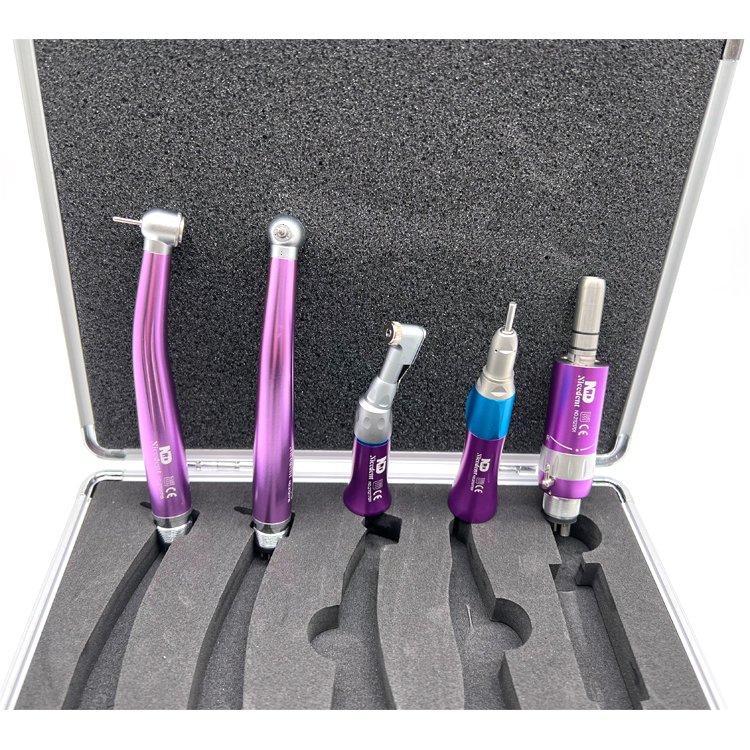 Cheap price colorful low speed handpiece set/slow dental handpiece kit /high speed dental handpiece with ceramic bearing