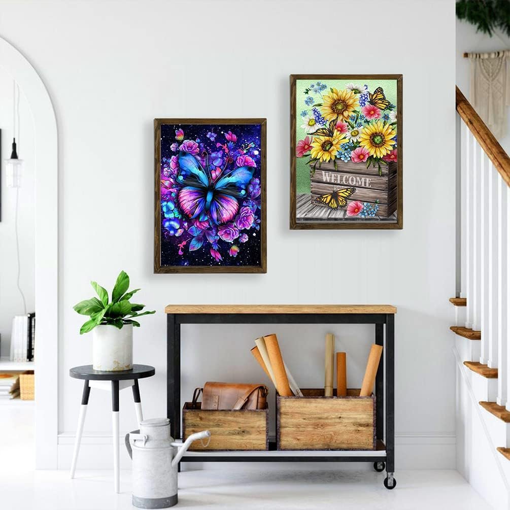 Adult Butterfly Diamond Art Painting Kit DIY5D Diamond Drawing Round Diamond Art Painting Home Decoration Painting Artwork