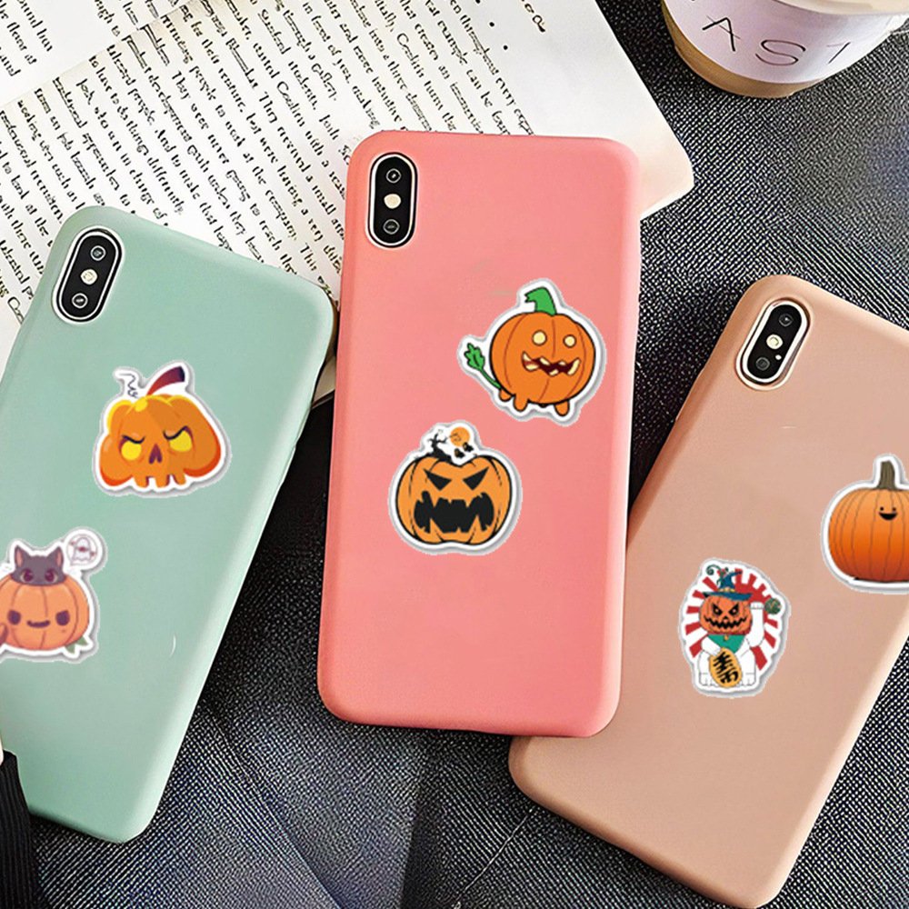 cross-border new Halloween pumpkin stickers Grimace stickers trick or treating party decoration stickers