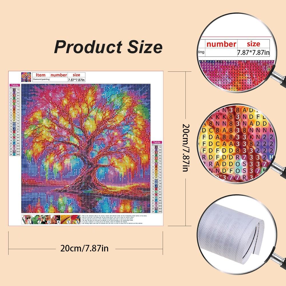 Adult Diamond Painting Set Tree of Life 5D DIY Beginner Diamond Art Set Round Full Diamond Painting Home Wall Decoration Gift