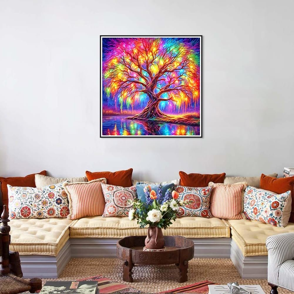 Adult Diamond Painting Set Tree of Life 5D DIY Beginner Diamond Art Set Round Full Diamond Painting Home Wall Decoration Gift