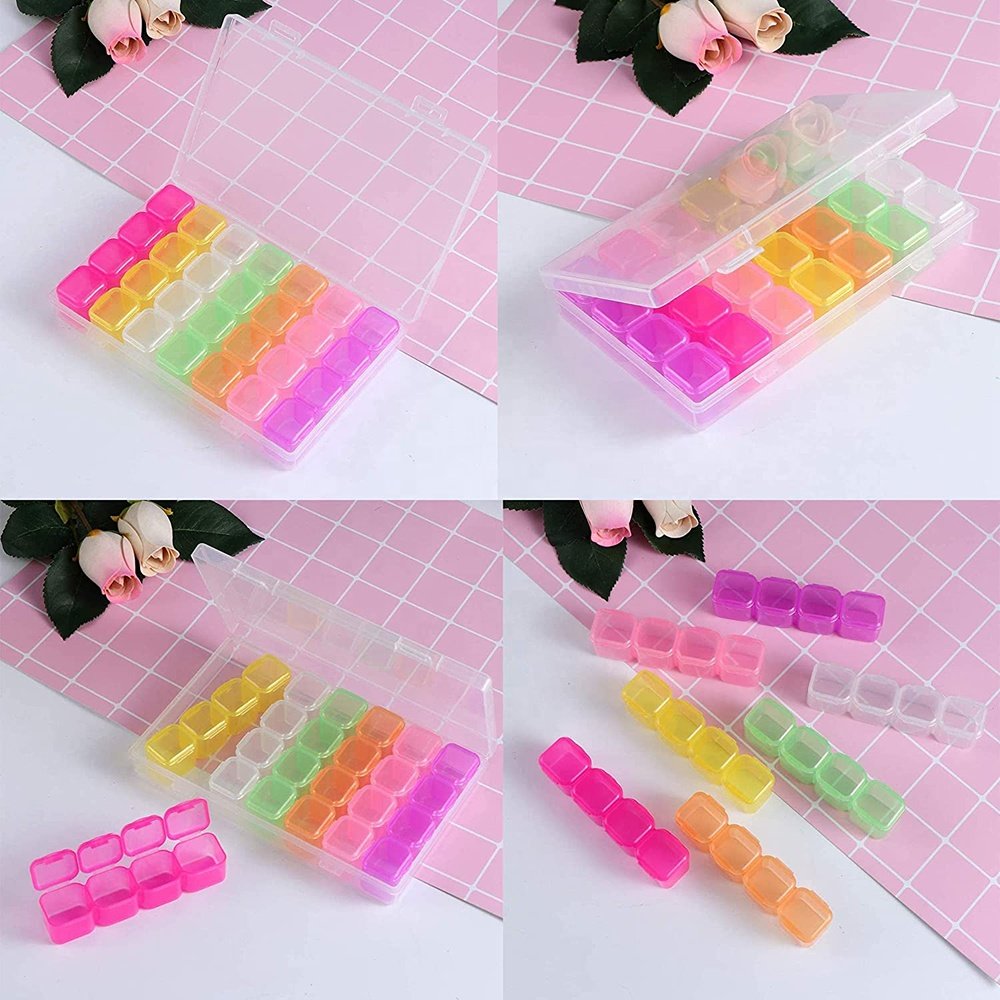 29591C Diamond painting embroidery box Plastic storage box adjustable bead box diamond painting storage