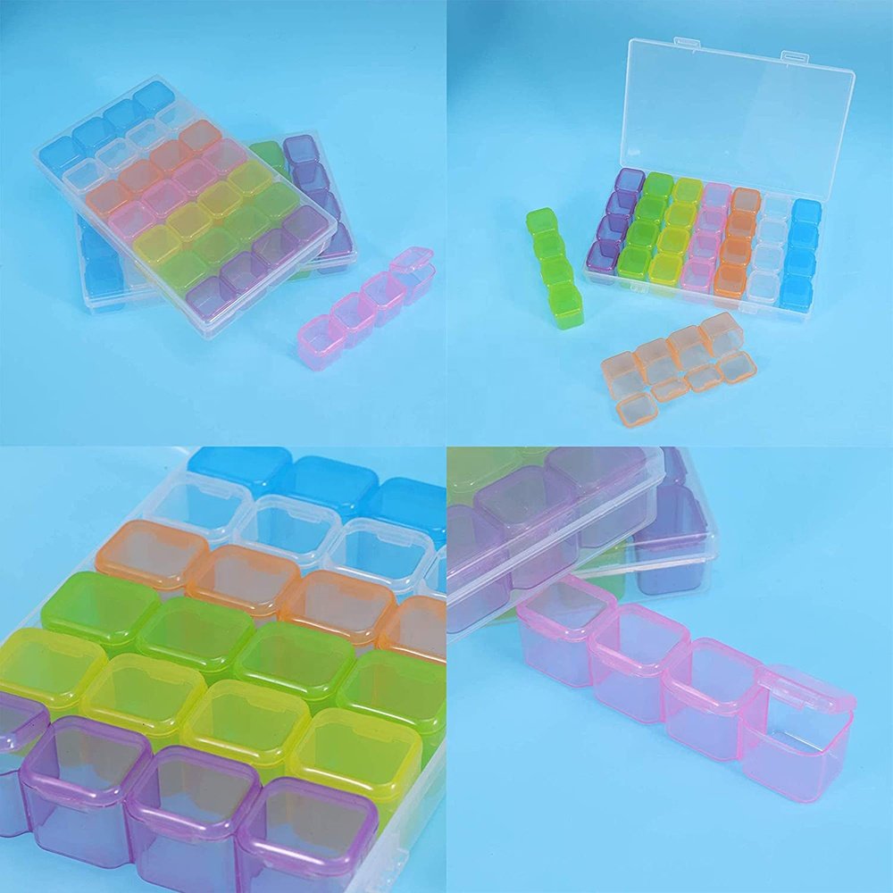 29591C Diamond painting embroidery box Plastic storage box adjustable bead box diamond painting storage