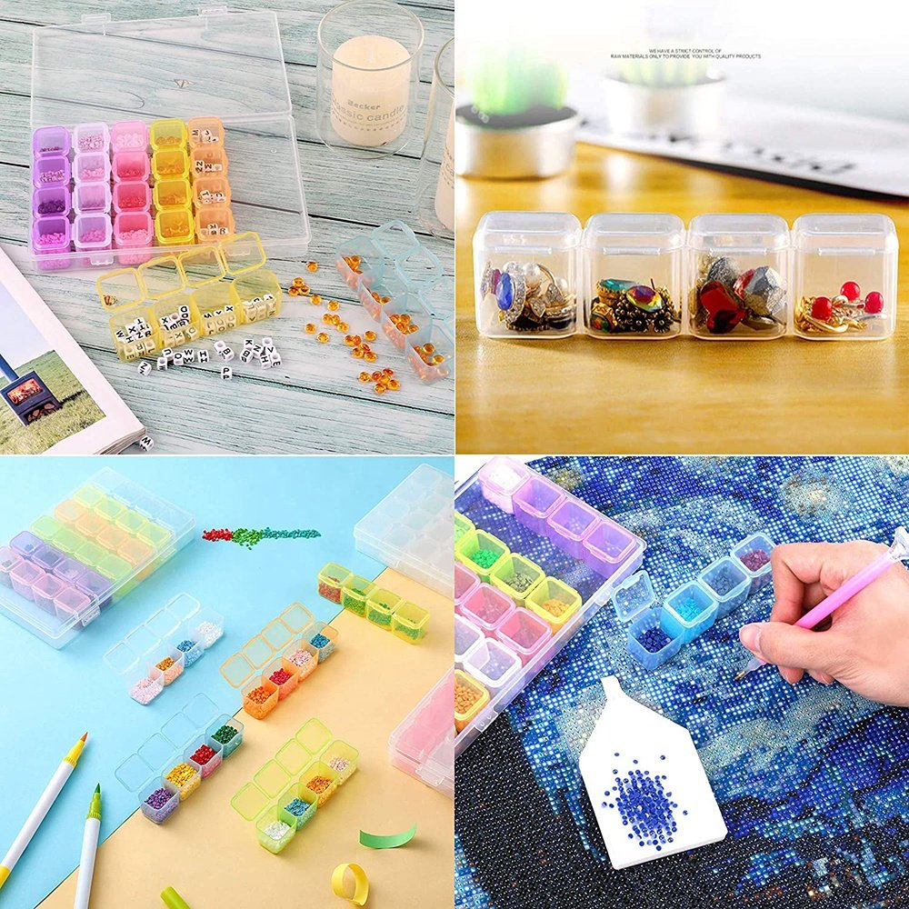 29591C Diamond painting embroidery box Plastic storage box adjustable bead box diamond painting storage