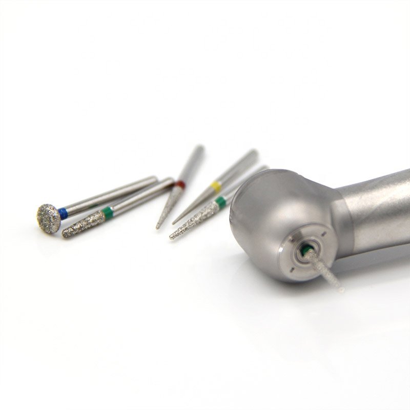 Factory wholesale stainless steel dental diamond burs for handpieces plastic package box for dental diamond bur