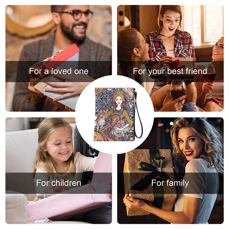 New Arrival Diamond Painting Handbag Leopard Print Clutch Bag, Fashionable,Durable Special Shaped Diamond Embroidery Art Crafts