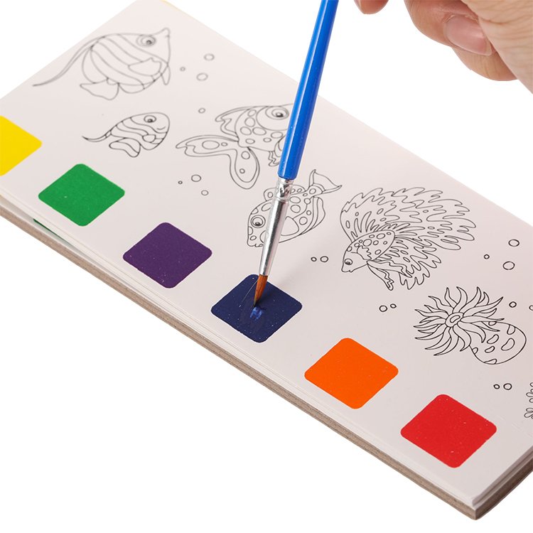 Children's Gouache Graffiti doodle drawing Book and water Color Puzzle Light preschool kids painting Book