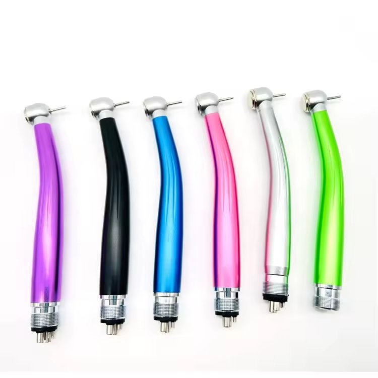 Colorful Dental high-speed handpiece push button handpiece Water Spray air rotor Turbine with 2/4 holes