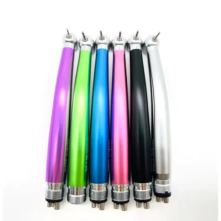 Colorful Dental high-speed handpiece push button handpiece Water Spray air rotor Turbine with 2/4 holes