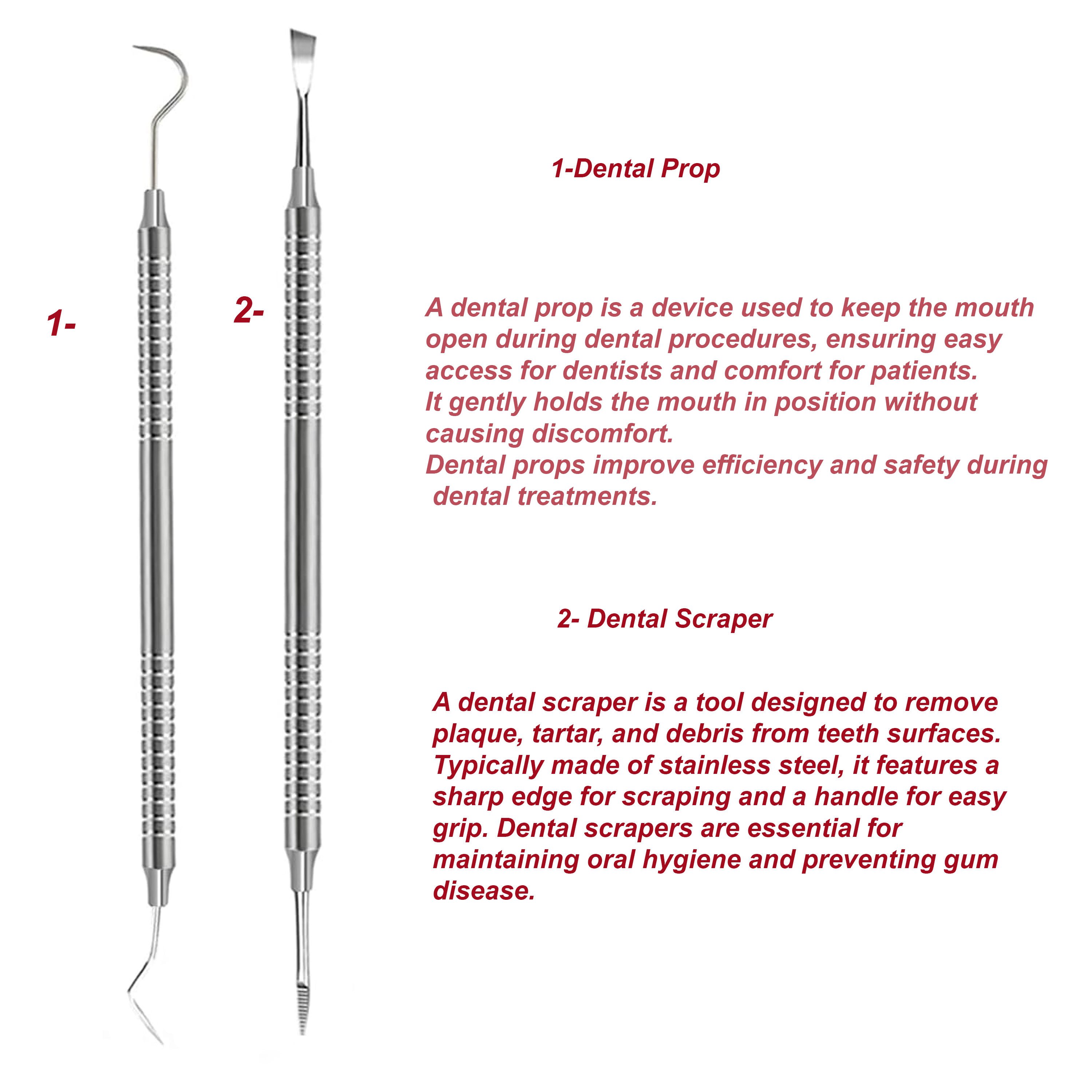 Steel Dental Hygiene Kit Manual Tooth Cleaning Tools with Tartar Remover and Scraper Dental Pick