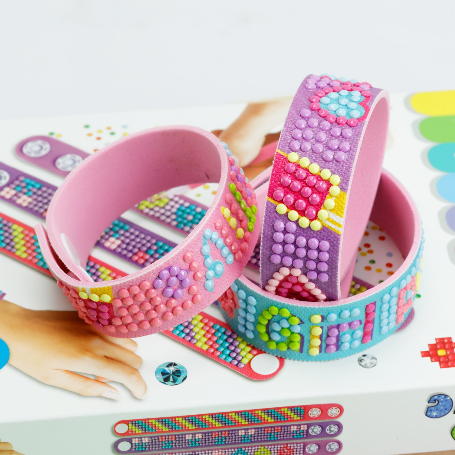 wholesale custom DIY diamond painting children's printing Soft pat circle vintage children's cartoon bracelet