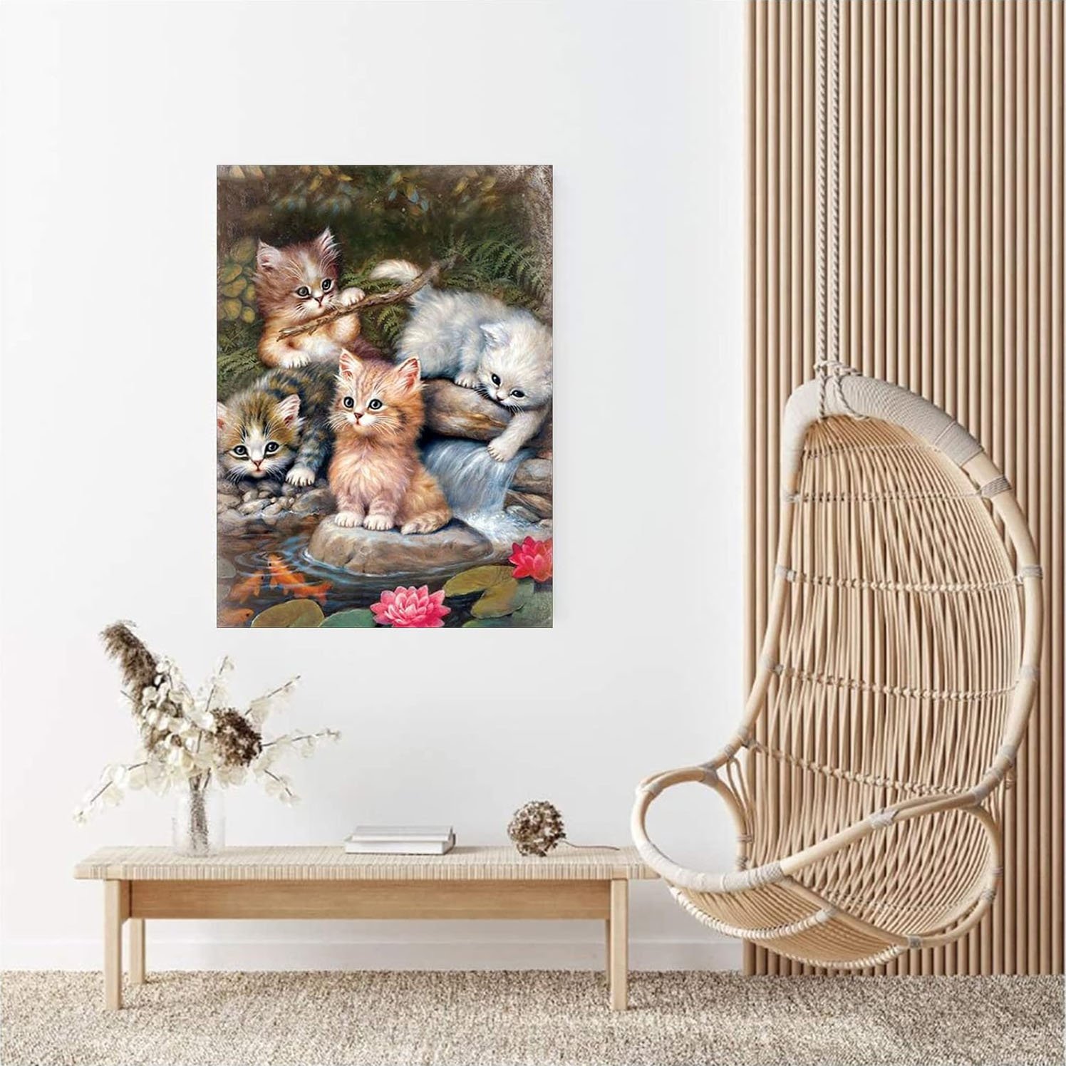 Cat group photo diamond painting cute animal diamond painting full of diamonds cross stitch sticker 30*40cm