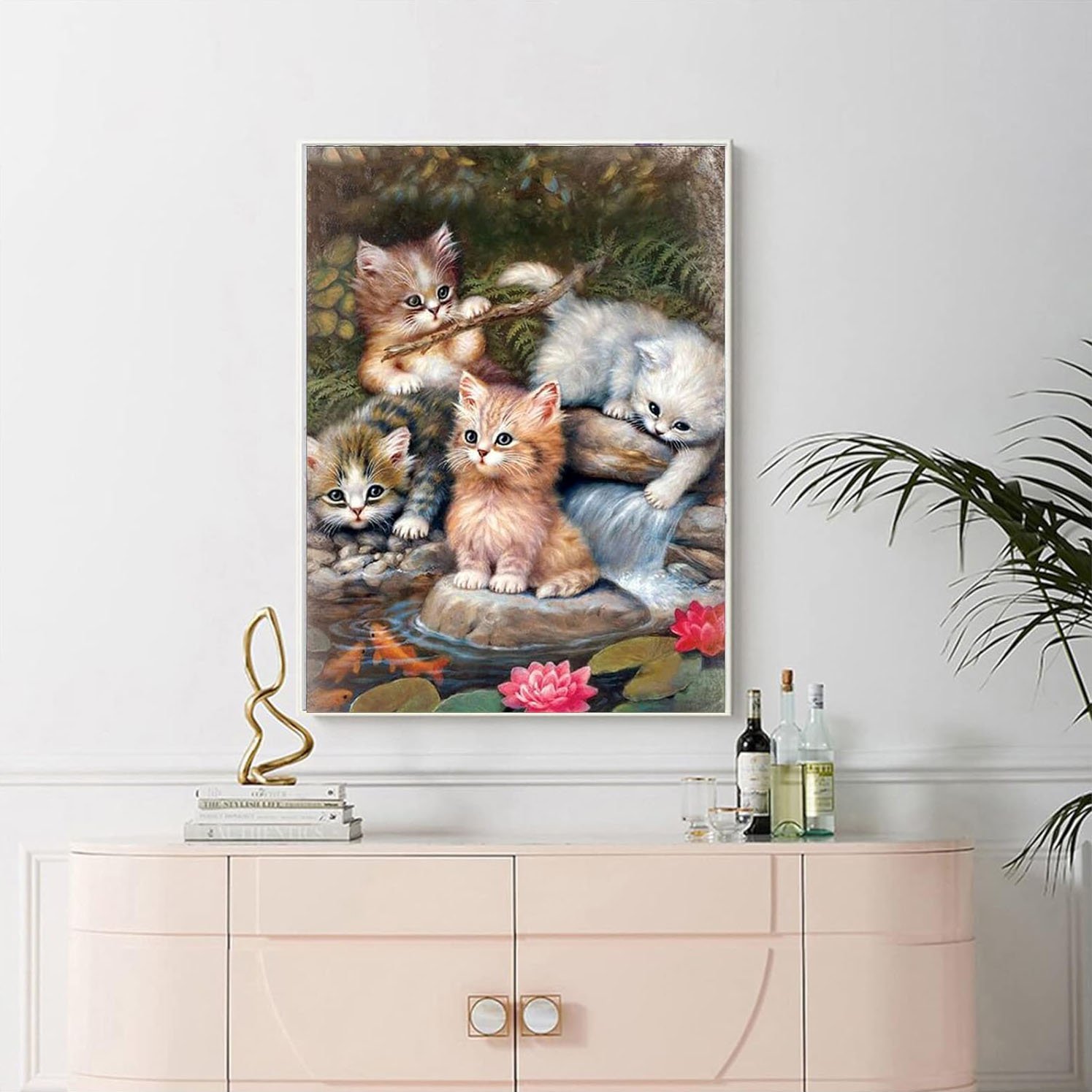 Cat group photo diamond painting cute animal diamond painting full of diamonds cross stitch sticker 30*40cm