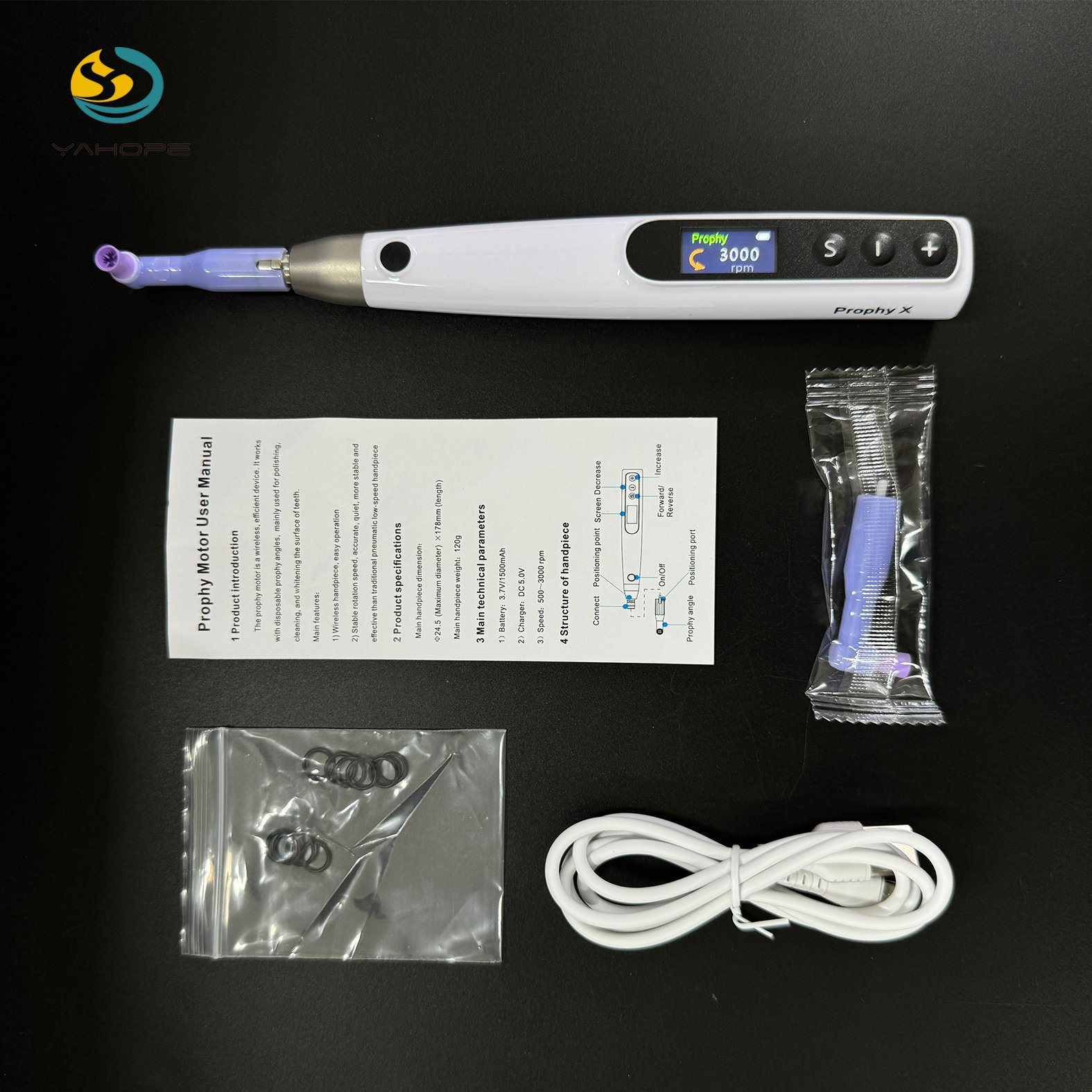 Dental Electric Wireless Polishing Handpiece For Teeth Cleaning and Polishing Dental Polisher Prophy motor