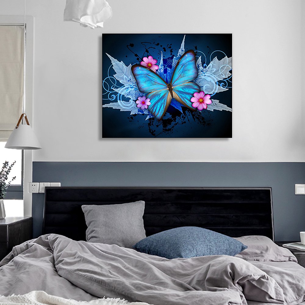 5D Diamond Painting Kits Butterfly DIY Full Drill Diamond Art Kits Gem Art Kit Arts Beginners Kids Home Wall Decor
