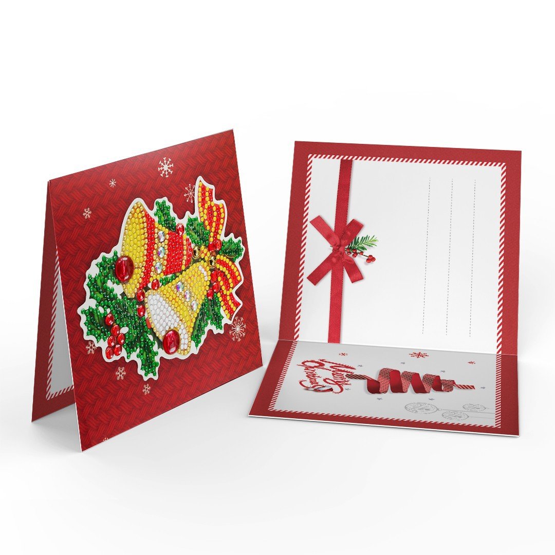 5D DIY Diamond Painting Greeting DIY Handmade Greeting Card Creative 8pcs Christmas Card