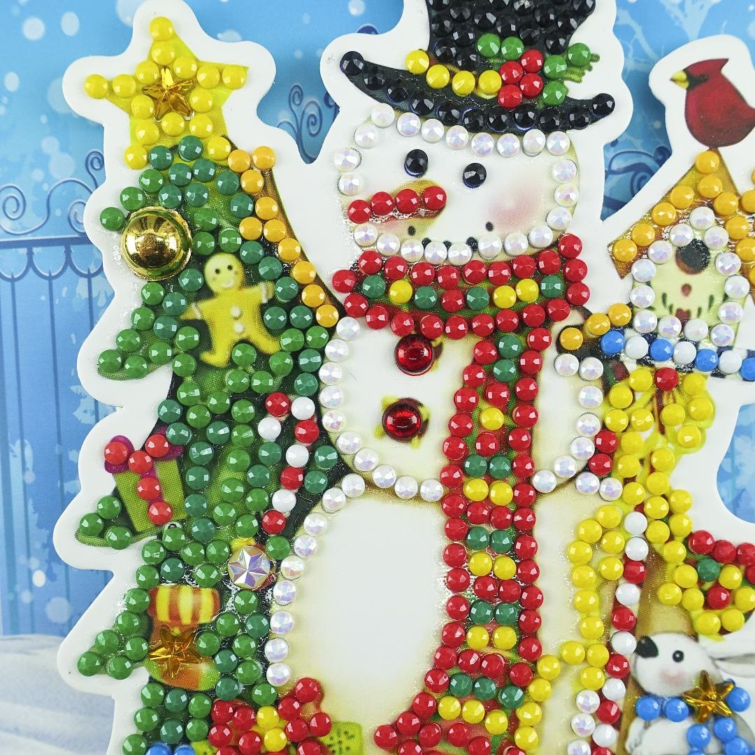 5D DIY Diamond Painting Greeting DIY Handmade Greeting Card Creative 8pcs Christmas Card